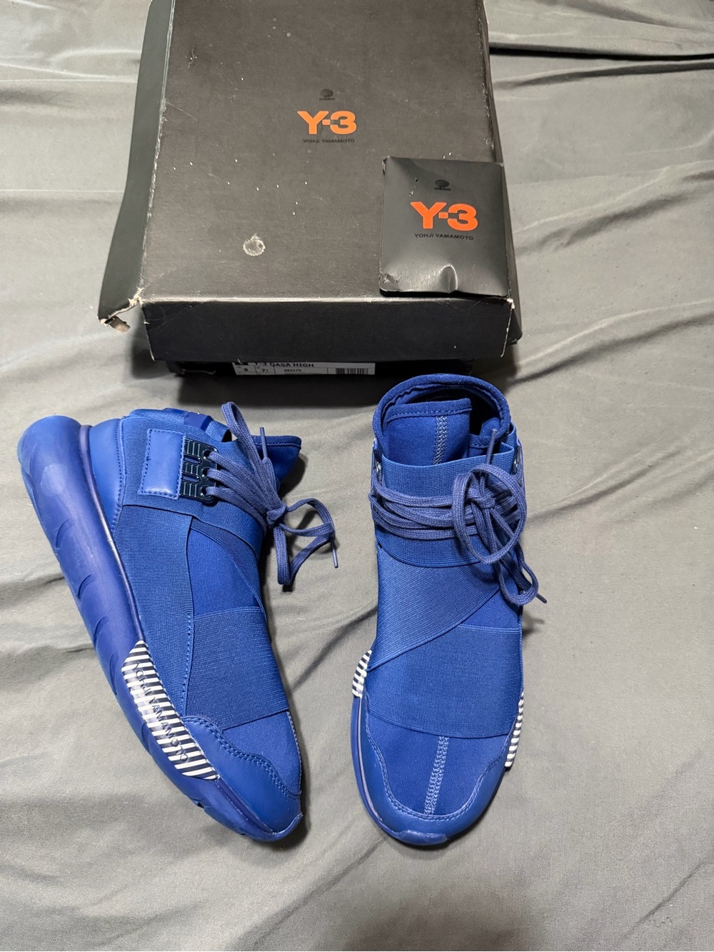 Adidas Y-3 YOHJI YAMAMOTO Qasa High Blue Men Size US 8